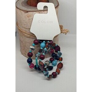 Southwest Colors Three Beaded Stretch Bracelets